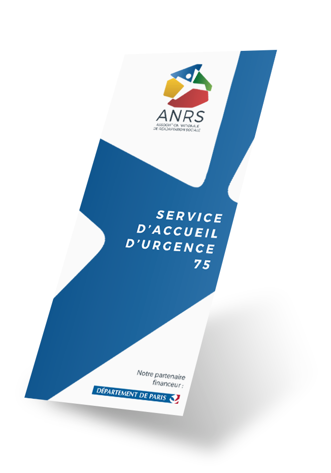 Dépliant de la structure SEA75 de l'ANRS (Association Nationale de Réadaptation Sociale)